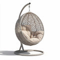 Woven Hanging Lounge Chair – Suitable for Indoor and Outdoor Use – Made from Rattan and Metal – 100 x 90 x 120cm