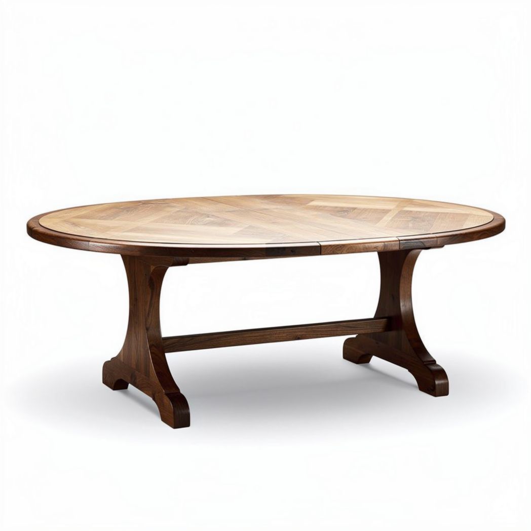 Oval Dining Table – Suitable for Dining Rooms and Gatherings – Solid Wood – 150 x 90 x 75cm