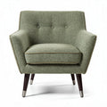 Upholstered Armchair for Living Room Seating – Fabric and Wood – 75 x 80 x 80cm