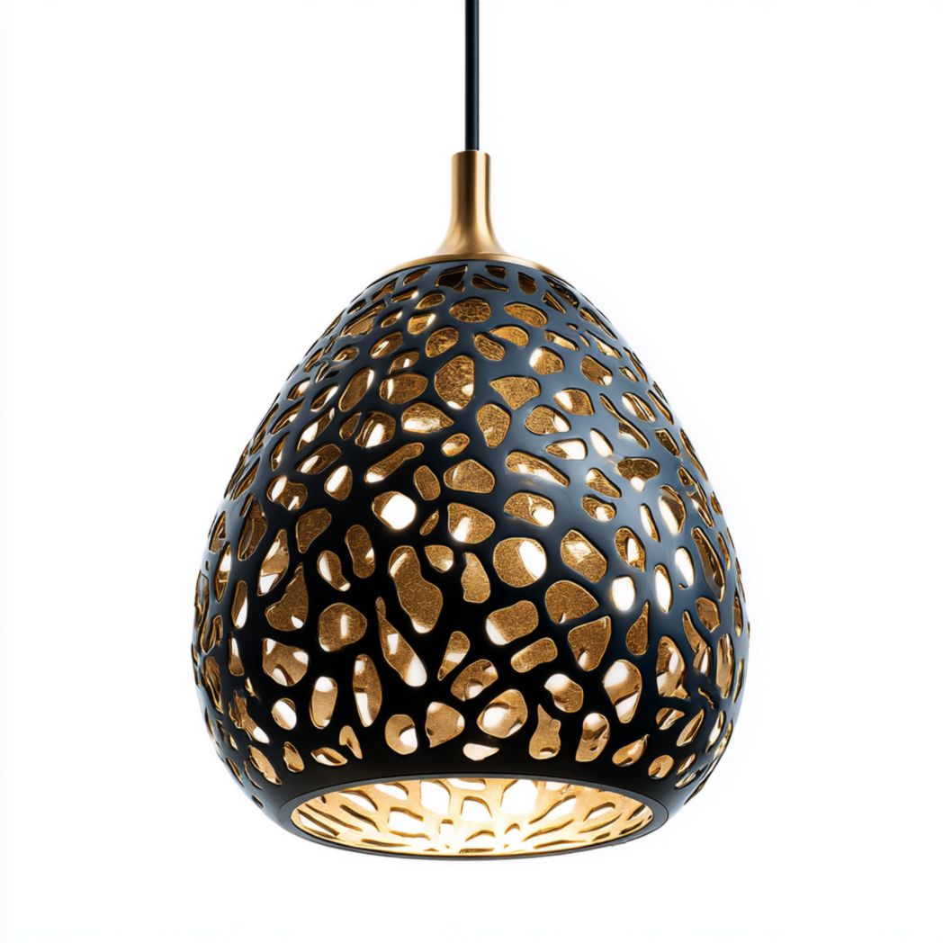 Metal Pendant Light Fixture for Modern Spaces, Made of Metal, 20 x 20 x 40cm